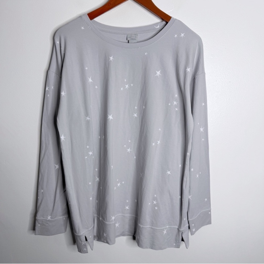 NWOT Chico's Zenergy Star Tunic Top XL (16) Chico 3 Activewear Stretch Celestial